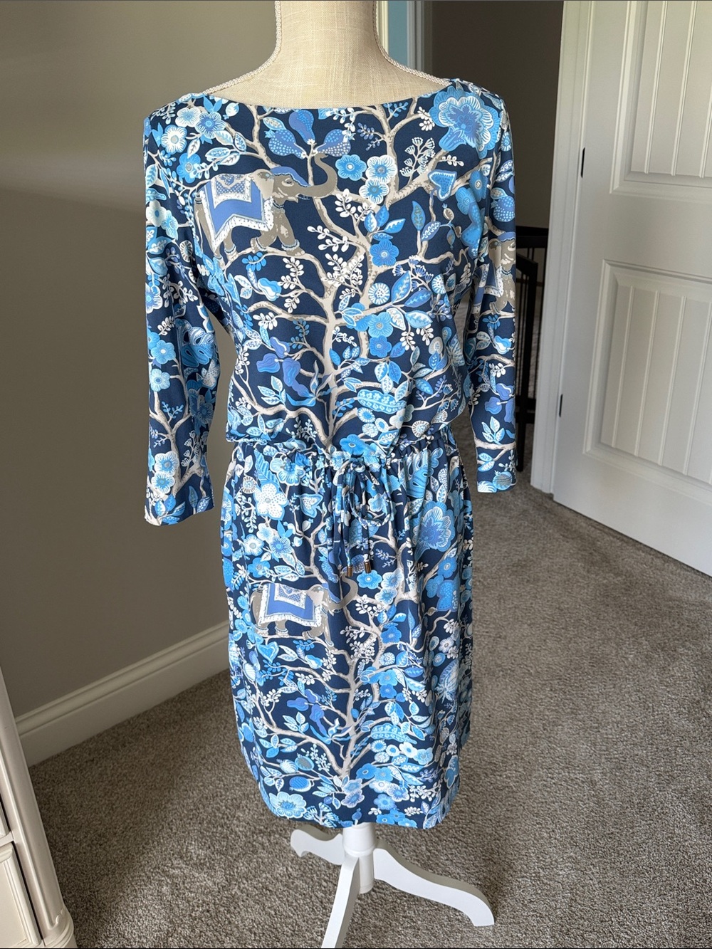 J. McLaughlin Blue Floral Dress